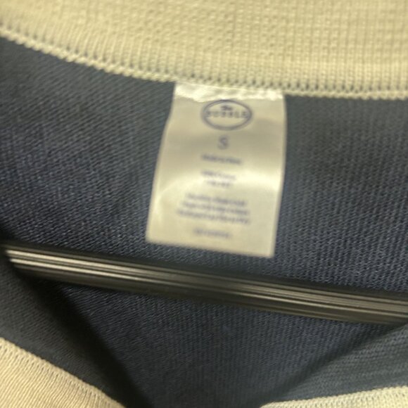 The Bubble Navy Blue Collared Lightweight Sweater Size Small - Picture 3 of 7